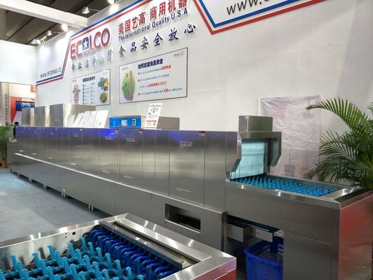 ประเทศจีน 56KW / 92KW เครื่องล้างจานสแตนเลสในเชิงพาณิชย์ 1900H 9600 W850D สำหรับร้านอาหาร ผู้ผลิต