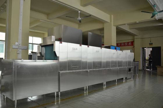 ประเทศจีน 1900H 7300W 850D สแตนเลสเครื่องล้างจานเชิงพาณิชย์ภายในสำหรับโรงอาหารพนักงาน ผู้ผลิต