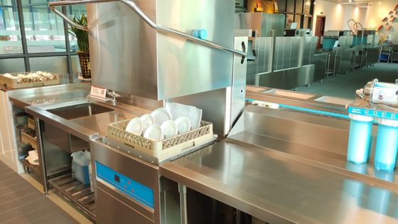 ประเทศจีน เกสต์เฮาส์ฮูดเครื่องล้างจานชนิดพร้อมหัวฉีดเว้าป้องกันการเว้า ผู้ผลิต
