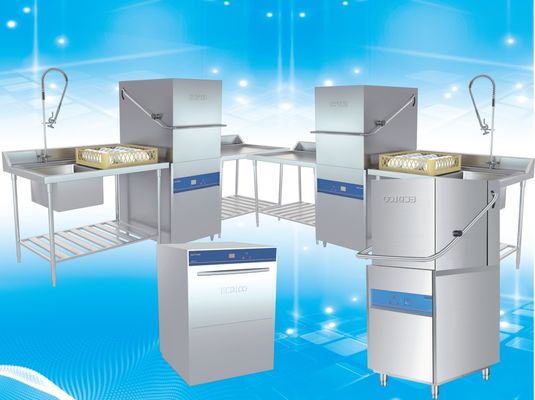 ประเทศจีน ฮูดความเร็วสูงชนิดเครื่องล้างจานสำหรับภัตตาคารใช้งานง่าย 107KG ผู้ผลิต