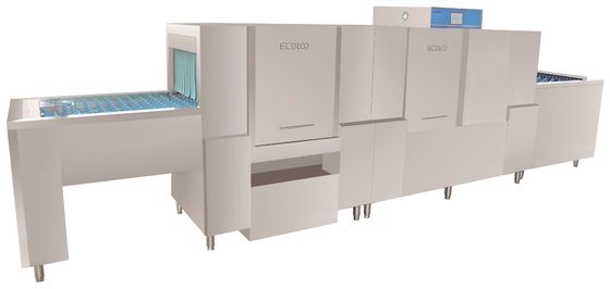 ประเทศจีน 25KW / 61KW การใช้งานโรงแรมเครื่องล้างจานโซ่ยาว ECO-L540CP2 เครื่องจ่ายภายใน ผู้ผลิต