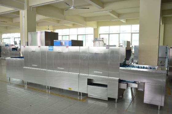 ประเทศจีน 1900H6200W850D เครื่องจ่ายภายในเครื่องล้างจานโซ่ยาว ECO-L620CPH สำหรับโรงอาหารของพนักงาน ผู้ผลิต