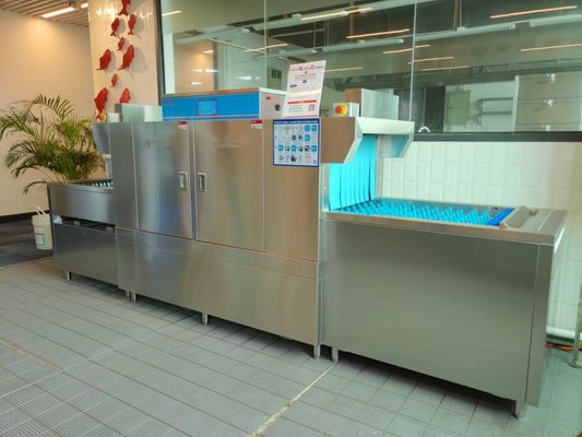ประเทศจีน สแตนเลสชนิดเที่ยวบินเครื่องล้างจานสำหรับโรงอาหารโรงแรม 3900 * 850 * 1600 ผู้ผลิต